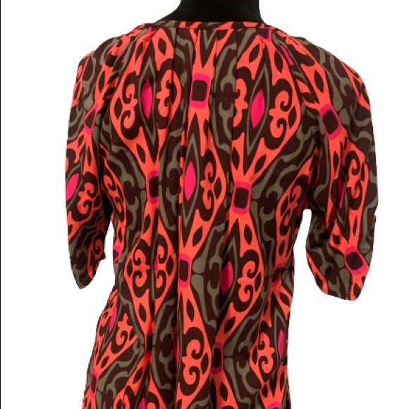 ESCAPADA Abstract Retro Vintage Inspired Design Beaded Tassel Shirt Sz XS EUC - Picture 8 of 13